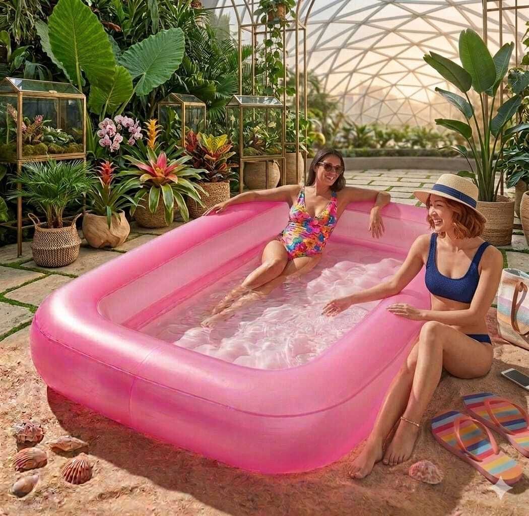 Silicone Rubber Outdoor Pink (IND*47)Swimming Pool Inflatable Swimming Pool-image-38