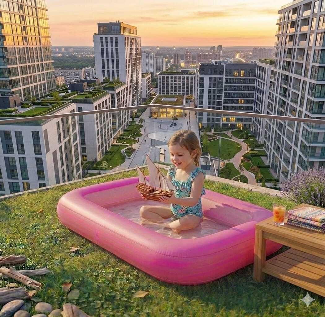 tiny tales Inflatable Rectangular (IND*54)Swimming Pool 5 feet Inflatable Swimming Pool-picture-17