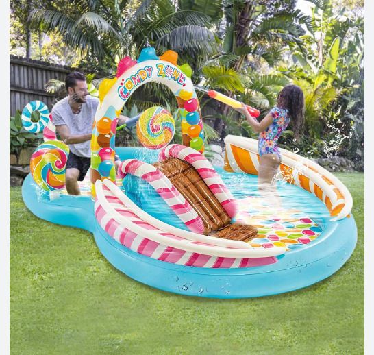 57149NP Candy (IND*32) Zone Play Centre With Pump Inflatable Swimming Pool