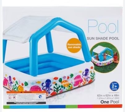 hornflow Bathtub Swim Float Water Tub for Outdoor 2+ Year Kids Inflatable Swimming Safety Tube-picture-1