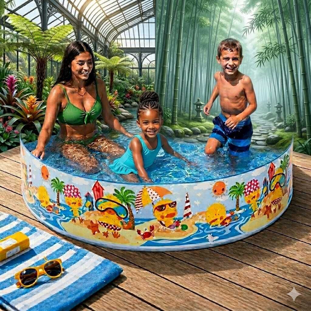 intelligent 5 feet Round Swimming Pool(IND*720) for kids Inflatable Swimming Pool-picture-33