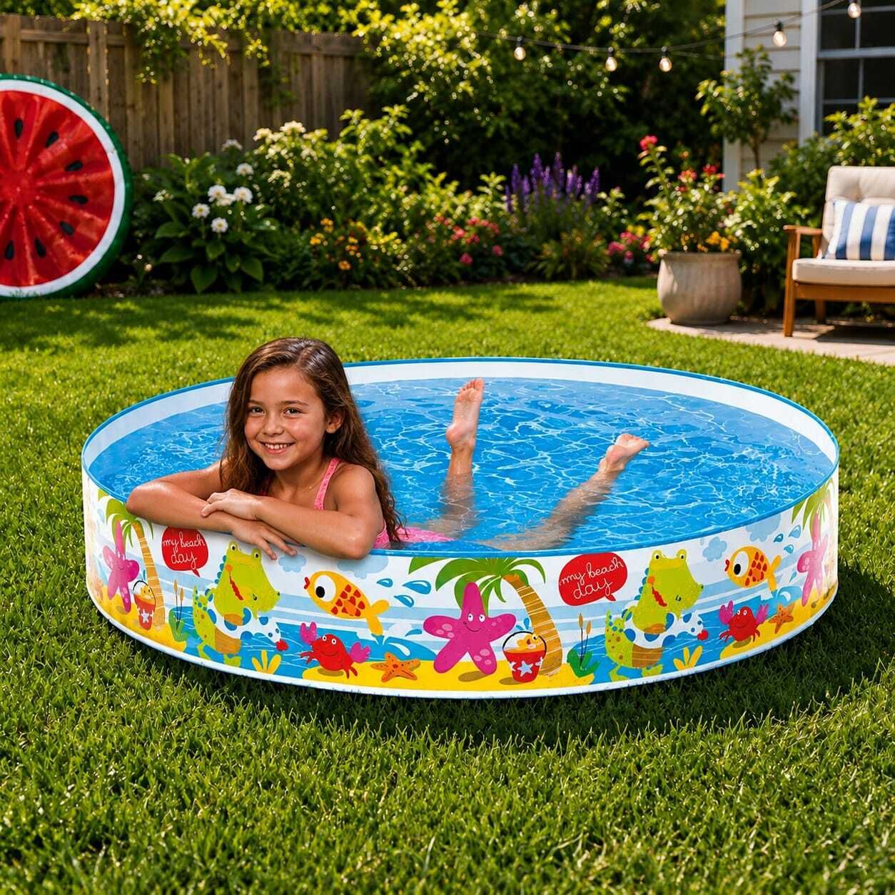 tiny tales Kids Water Swimming(IND*08) Pool Bath Toy Inflatable Swimming Pool-picture-43
