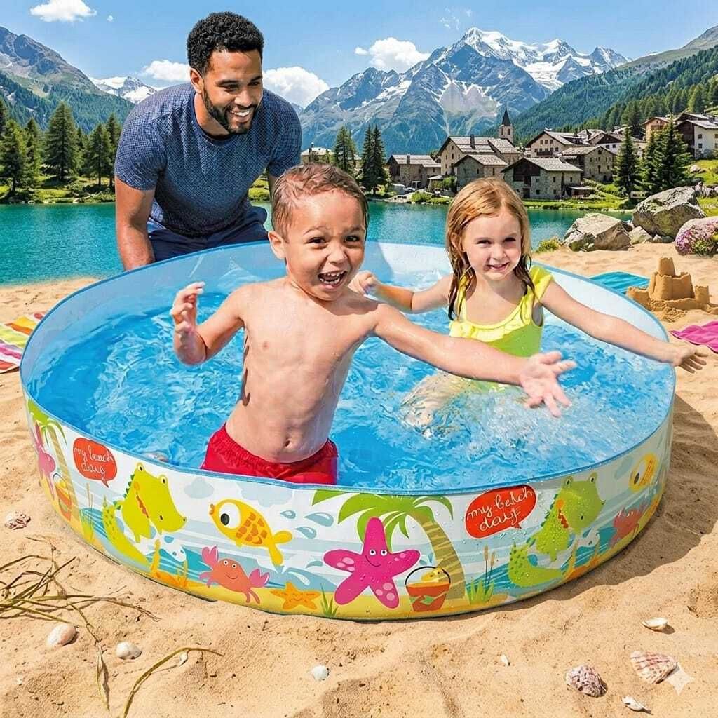 kindertales Kids Water Swimming(IND*8801) Pool Bath Toy Inflatable Swimming Pool-picture-13