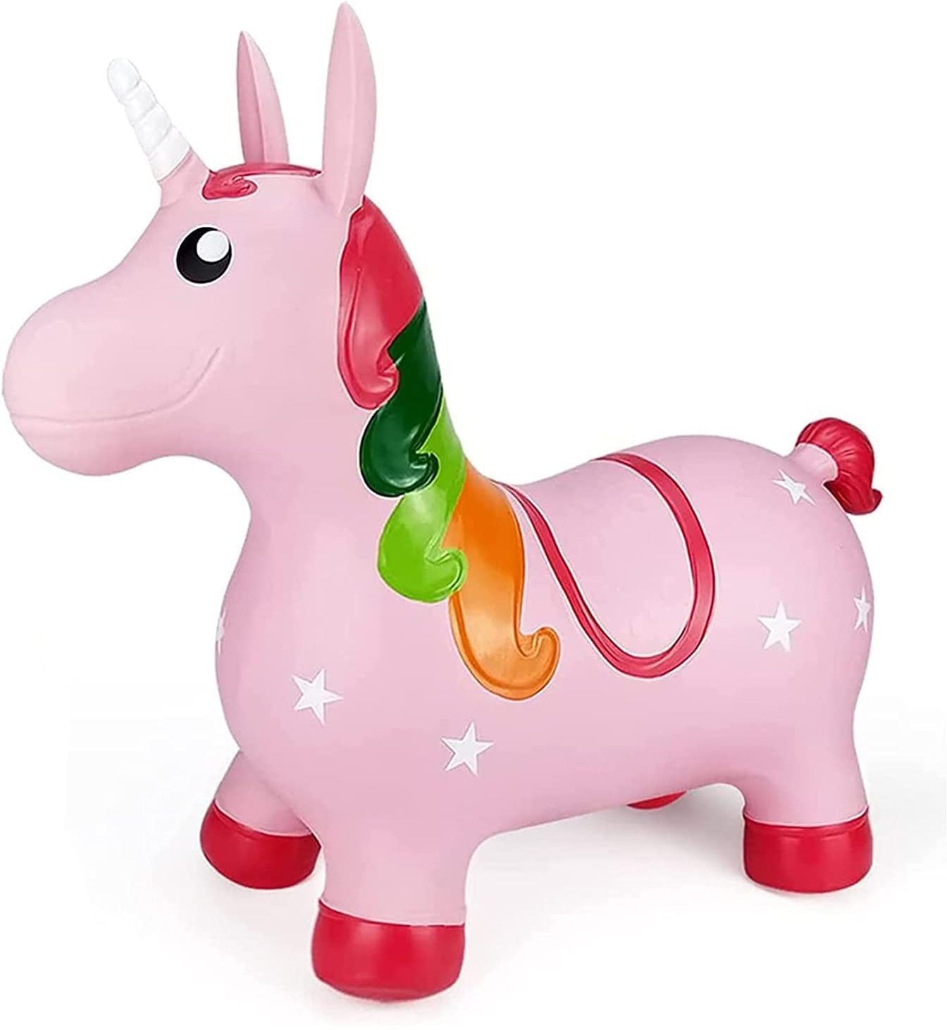 dwiti enterprise Kids Inflatable Hopping Unicorn Ride On Toy with Pump for Indoor,Outdoor Play Inflatable Inflatable Toy Pump-picture-33