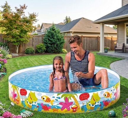 intelligent 5 ft Play Pool for Home Garden &(IND*7026) Summer Inflatable Swimming Pool-picture-12