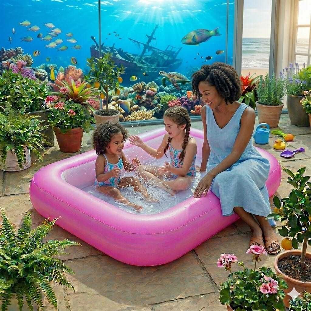 Silicone Rubber Pink (IND*247)Swimming Pool Inflatable Swimming Pool-image-41