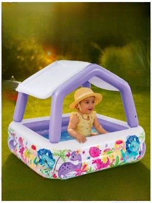 Sun Shade inflatable children's(IND*9235) pool Inflatable Swimming Safety Tube-image-8