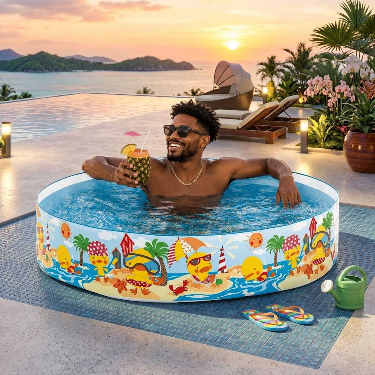 5 feet Round Swimming Pool(IND*57) Baby Bath Tub for kids Inflatable Swimming Pool-image-33
