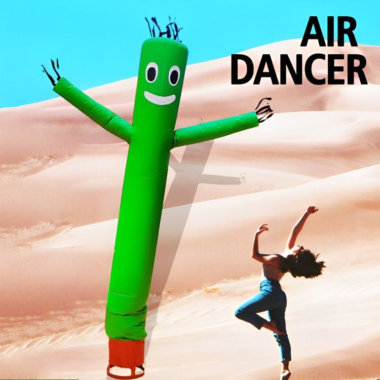 Inflatable Air Dancer, Green, 10 Feet (Without Blower) Inflatable Hoppers & Bouncer-image-20
