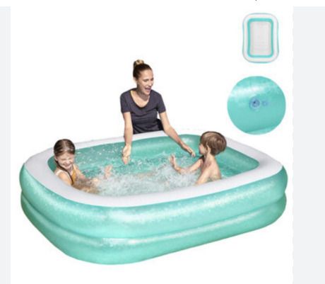 Bestway Giant Rectangular Swimming Pools With Free Electric Pump Inflatable Swimming Pool-image-20