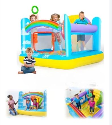 Kids Inflatable(IND*35978) Hot Air Balloon With Free Electric Pump Inflatable Hoppers & Bouncer