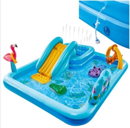 tiny tales Swimming Pool with Slide (IND*7737) With Free Electric Pump Inflatable Swimming Pool-picture-31