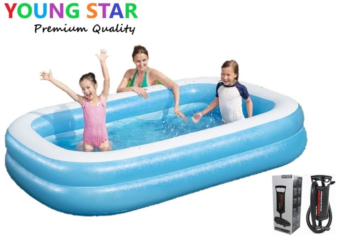Premium Adults & Kids 7 feet's family swimming pool, bath tub Inflatable Swimming Pool, Inflatable Toy Pump