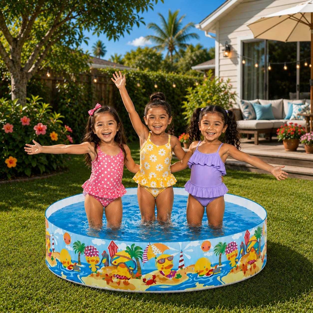 5 feet Fun Round Swimming Pool (IND*8127) kids Inflatable Swimming Pool-image-40