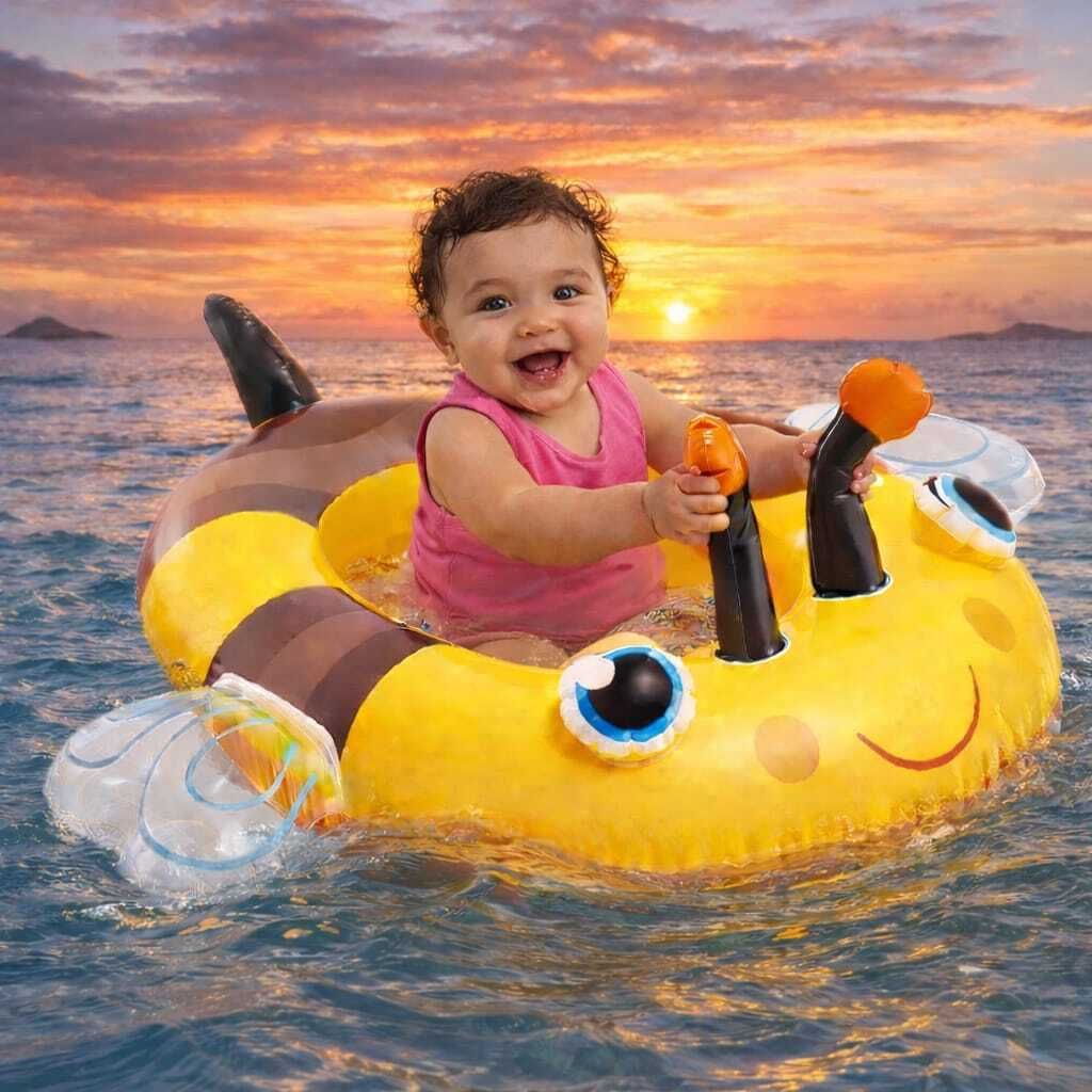 intelligent Kiddie Bee Design Inflatable(IND*788) Pool Float Inflatable Swimming Safety Tube-picture-20