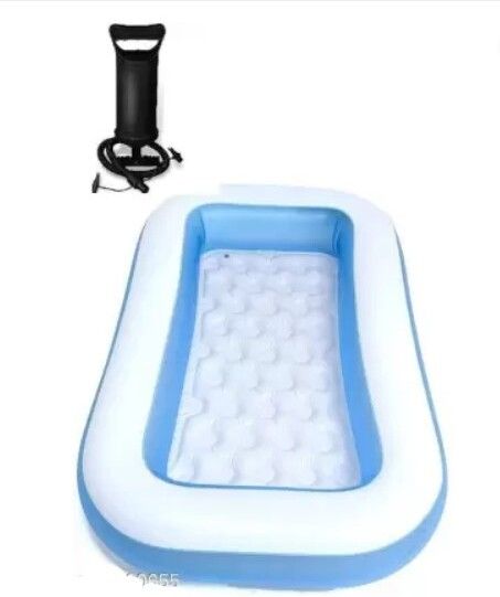 5.5 FT. Bath tub for Baby Inflatable Rectangular Pool with Air Balloon Pump Inflatable Swimming Pool-image-41
