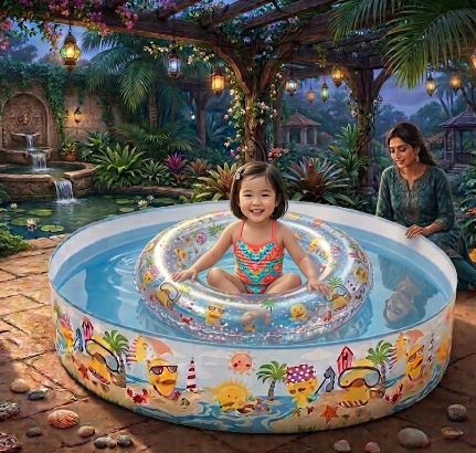 tiny tales 4 Feet Kids Water Bath Tub(IND*155) Swimming Pool Inflatable Swimming Pool-picture-39