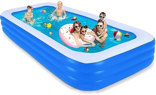 Z Rectangular Swimming Tub for Kids and Adults for House Outdoor Garden, 10 Feet Inflatable Swimming Pool-image-9