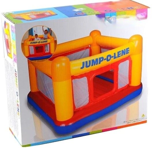 Inflatable Original Playhouse, (IND*66) Playground With Free Pump Inflatable Hoppers & Bouncer
