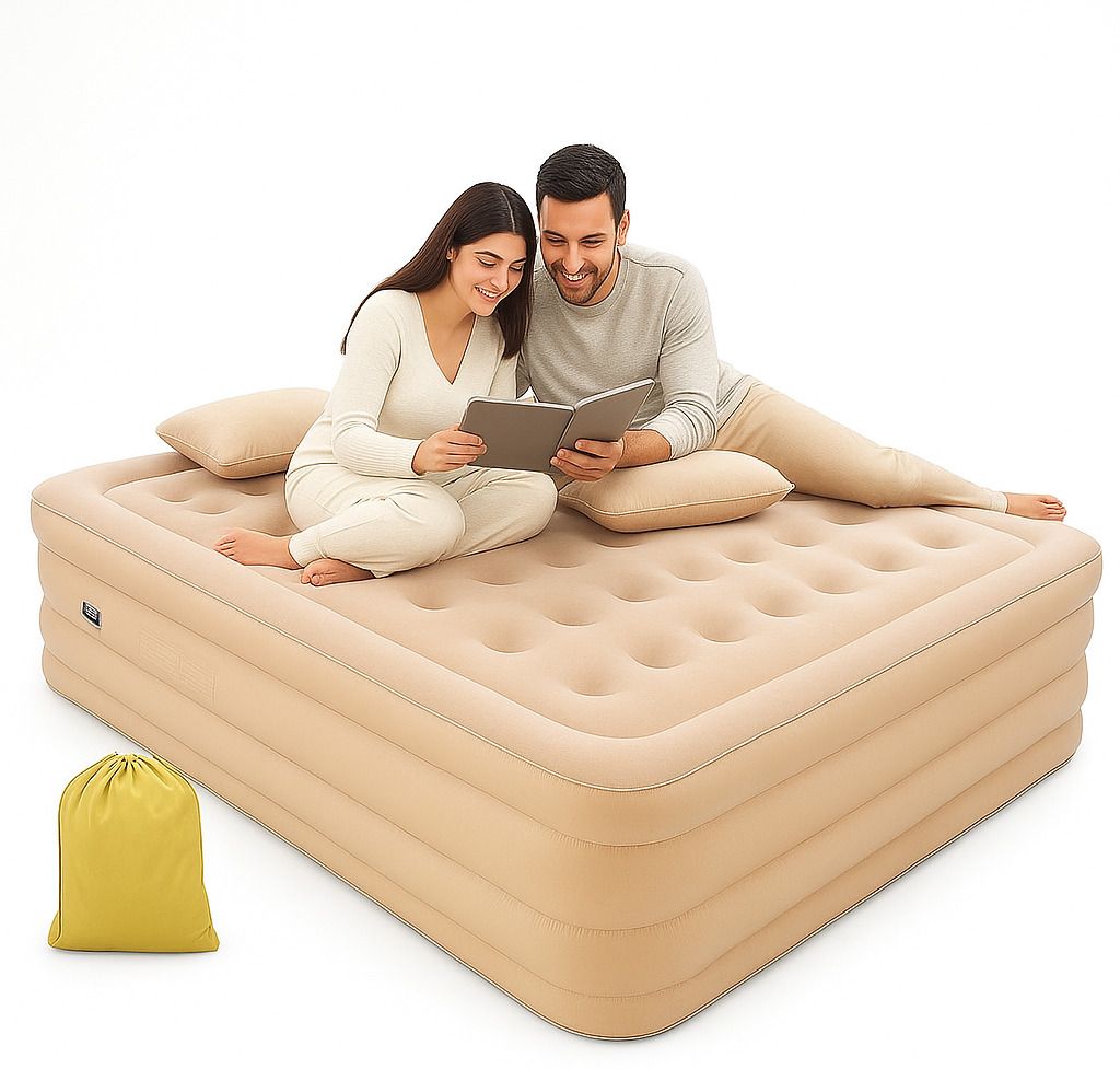 Inflatable Foldable Air Bed Sofa with Pillow & Pump Inflatable Bed, Inflatable Toy Pump-image-48