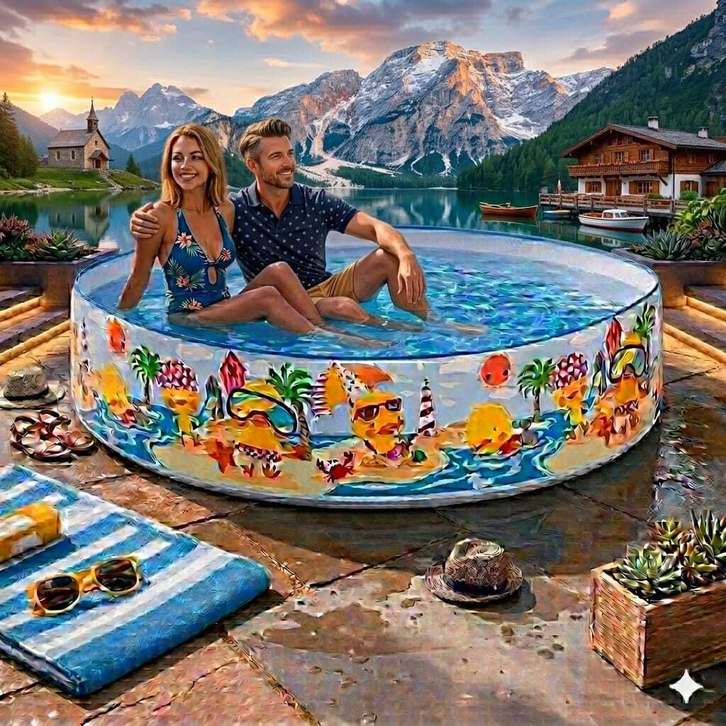 intelligent 5 feet Fun Round Swimming Pool (IND*85) for kids Inflatable Swimming Pool-picture-3
