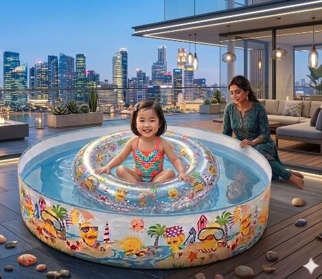 tiny tales 4 Feet Swimming Pool for(IND*383) Kids Non-Air Inflatable Swimming Pool-picture-14