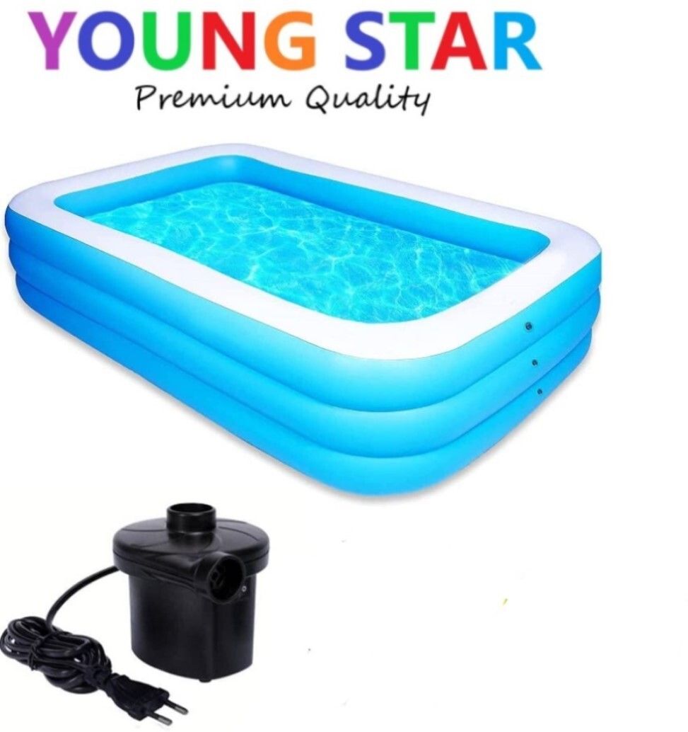 PREMIUM 10 Fts LENGTH AND 6 Fts WIDTH RECTANGULAR WATER SWIMMING POOL Inflatable Swimming Pool, Inflatable Toy Pump-image-20