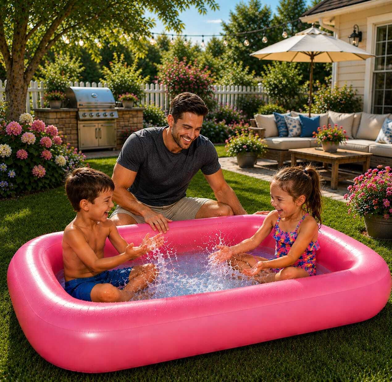 tiny tales Swimming Pool for(IND*12) Kids 5.5 Feet Inflatable Swimming Pool-picture-46