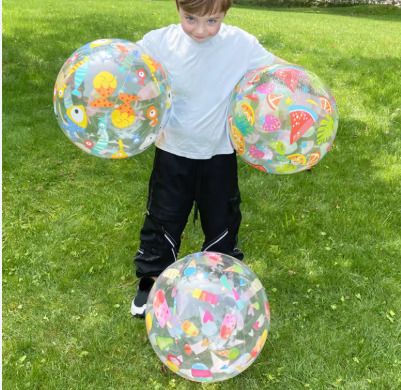 intelligent Beach Ball Transparent(IND*70374) Pool Toys (Pack Of Any 1 Colour) Inflatable Ball-picture-30