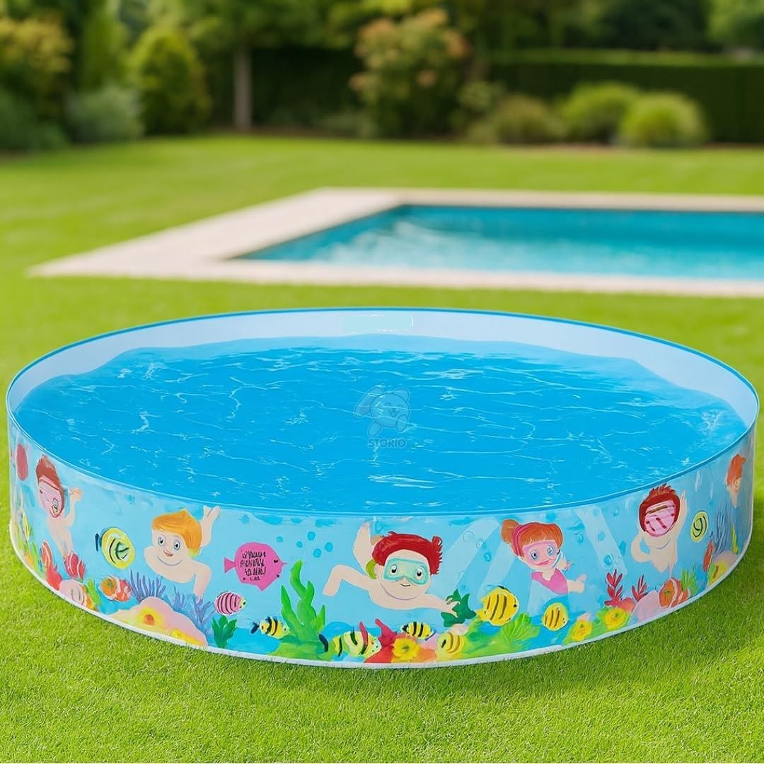 6 Feet Kids Pool | Large Bathing Tub for Kids | Summer Water Fun Pool Toy Inflatable Swimming Pool-image-26