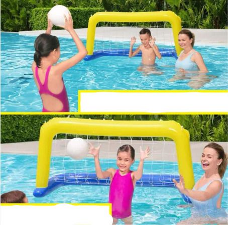 hornflow Inflatable (IND*33) Water Polo and Ball 142Mx76cm Multicolor Inflatable Hoppers & Bouncer-picture-15