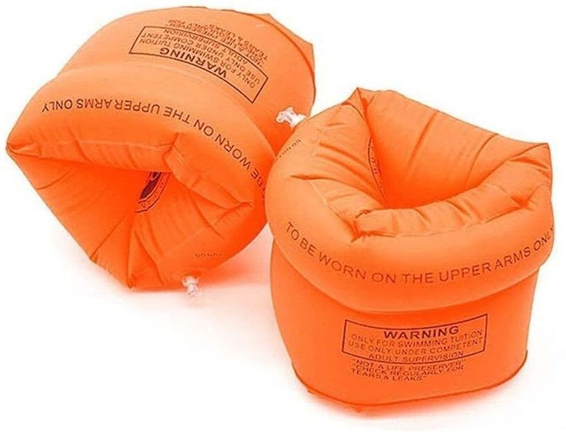 1 Pair Floating Inflatable Arm Bands, Swimming Armbands for Kids and Adults Inflatable Arm Floating Bands