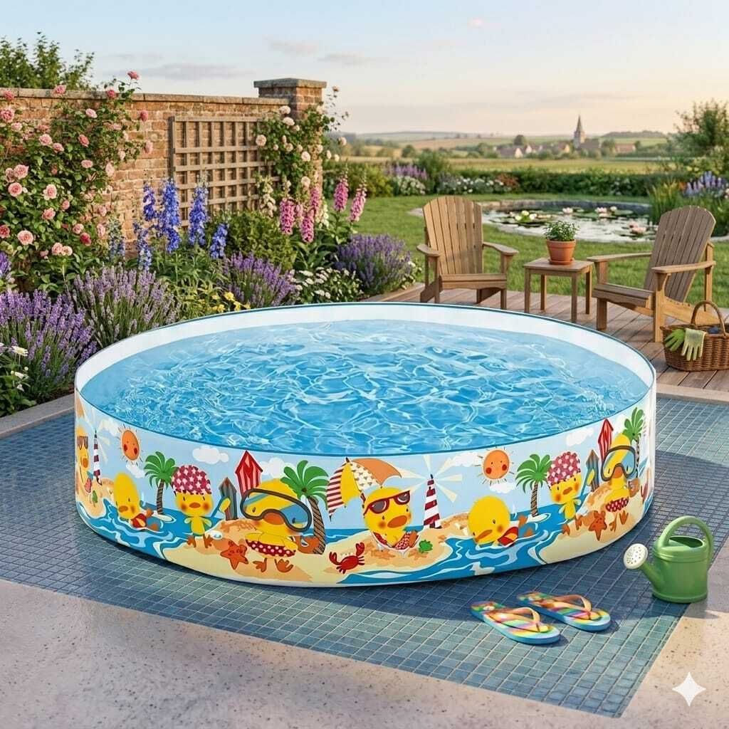intelligent 5 feet Water Pool for(IND*022) Kids (Multicolor) Inflatable Swimming Pool-picture-18