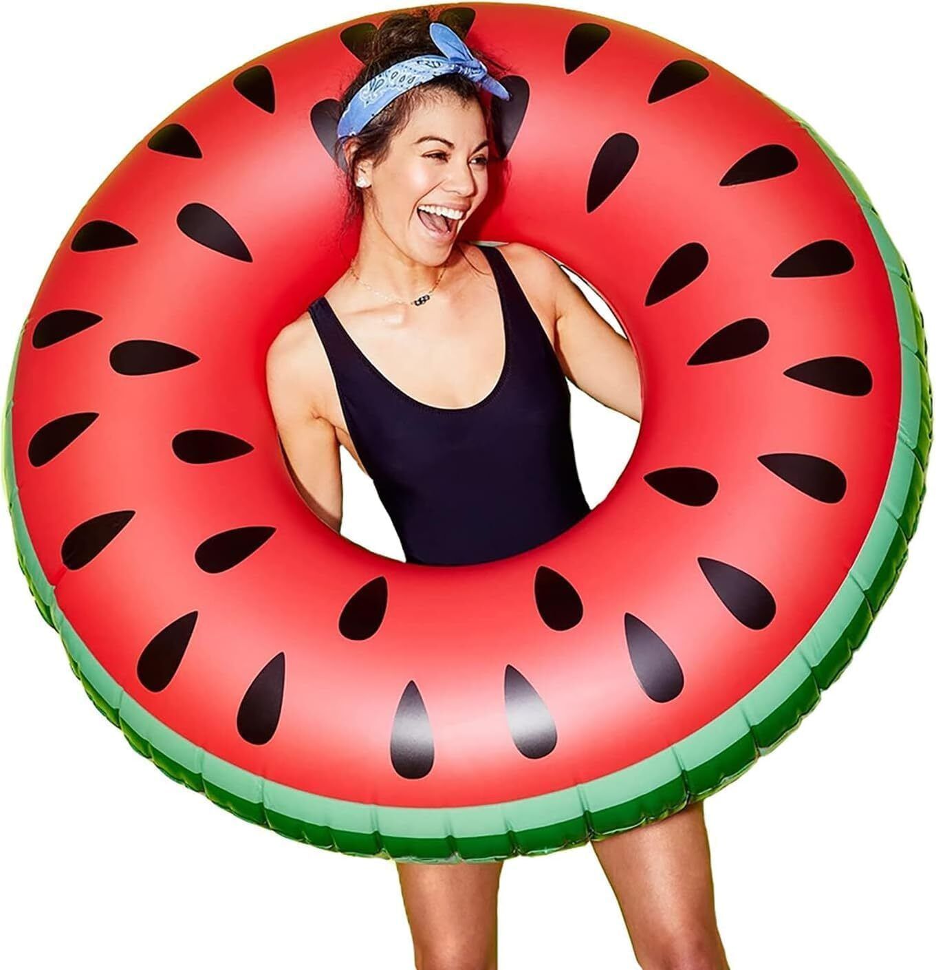 Watermelon Pool Floats for Kids Adults Inflatable Swimming Safety Tube-image-18