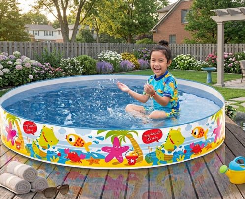 tiny tales Diameter 122 x 25 cm (IND*6531)Suitable for Ages 3 Inflatable Swimming Pool-picture-43