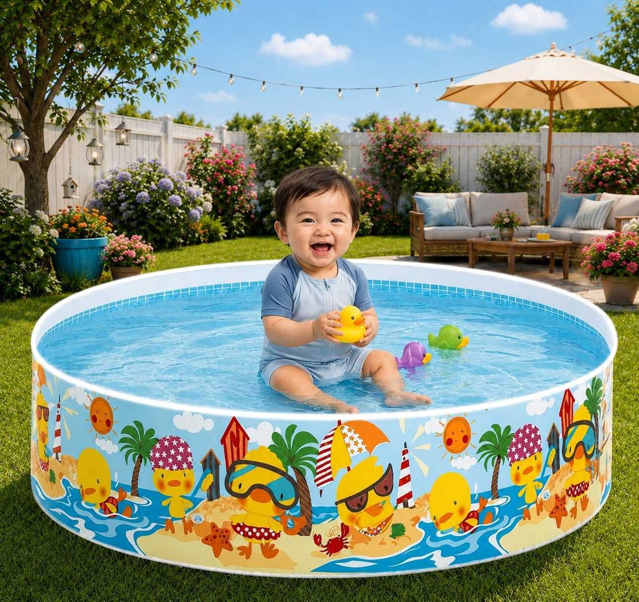 kindertales Summer Special 5 feet Inflatable Kid (IND*1)Swimming Pool Inflatable Swimming Pool-picture-24