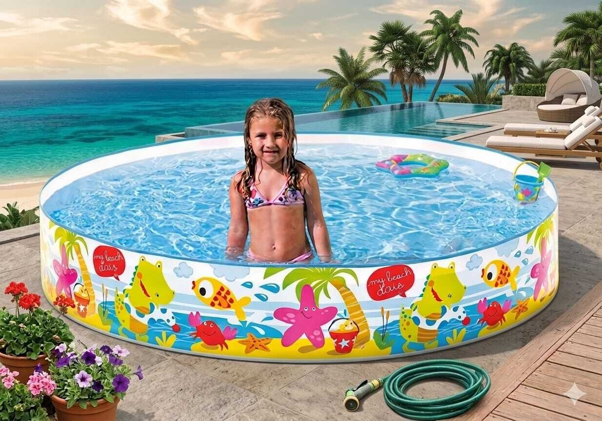 intelligent 5 feet Fun Round Swimming Pool (IND*8)Baby Bath Tub for kids Inflatable Swimming Pool-picture-15