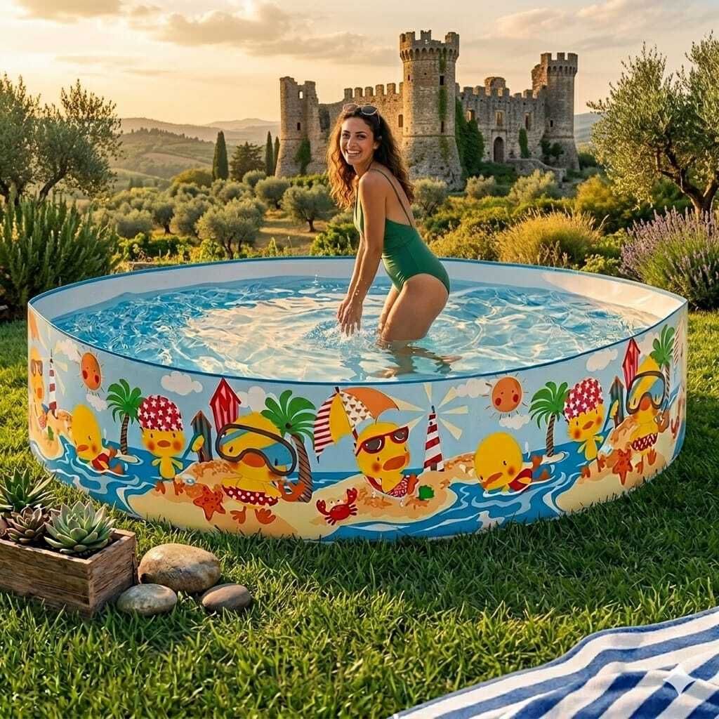 intelligent 5 ft Play Pool for Home Garden &(IND*66) Summer Inflatable Swimming Pool-picture-33