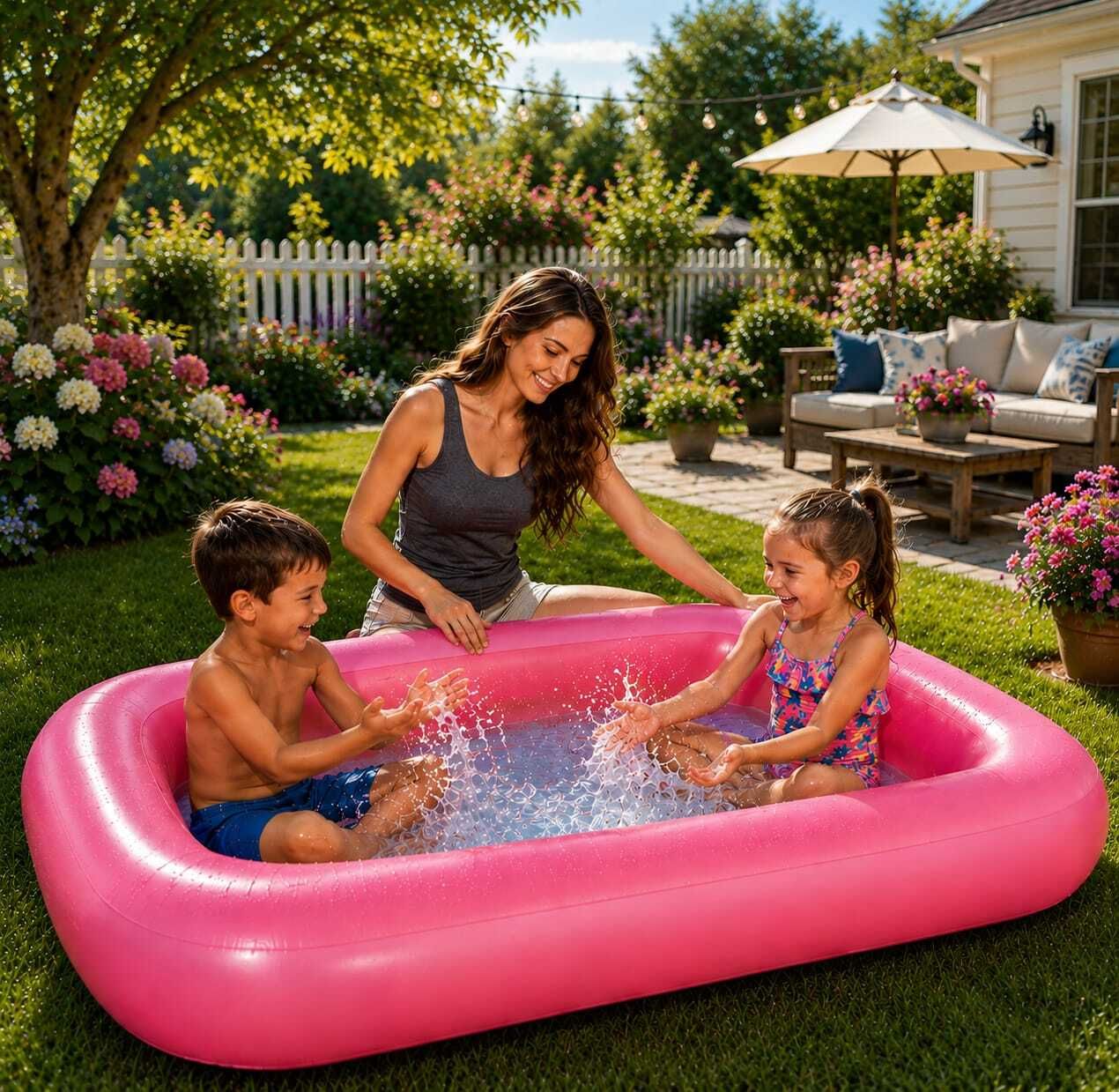 Silicone Rubber Outdoor Pink (IND*737)Swimming Pool Inflatable Swimming Pool-image-30