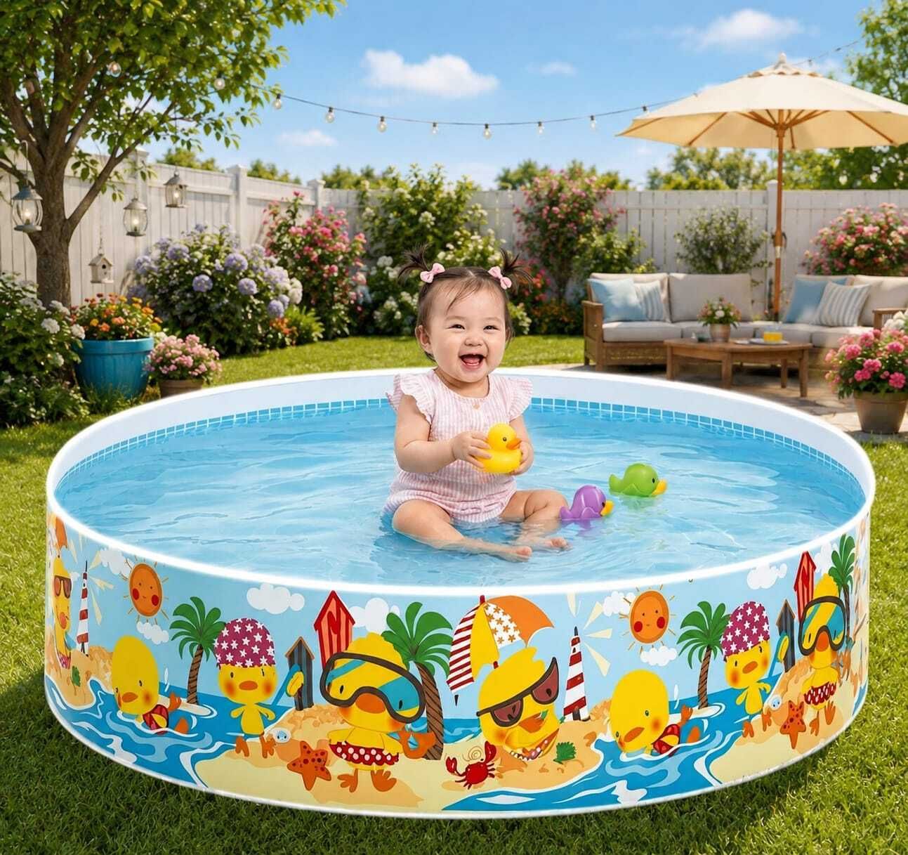 intelligent Summer Special 5 feet Inflatable Kid Swimming Pool Inflatable Swimming Pool-picture-13