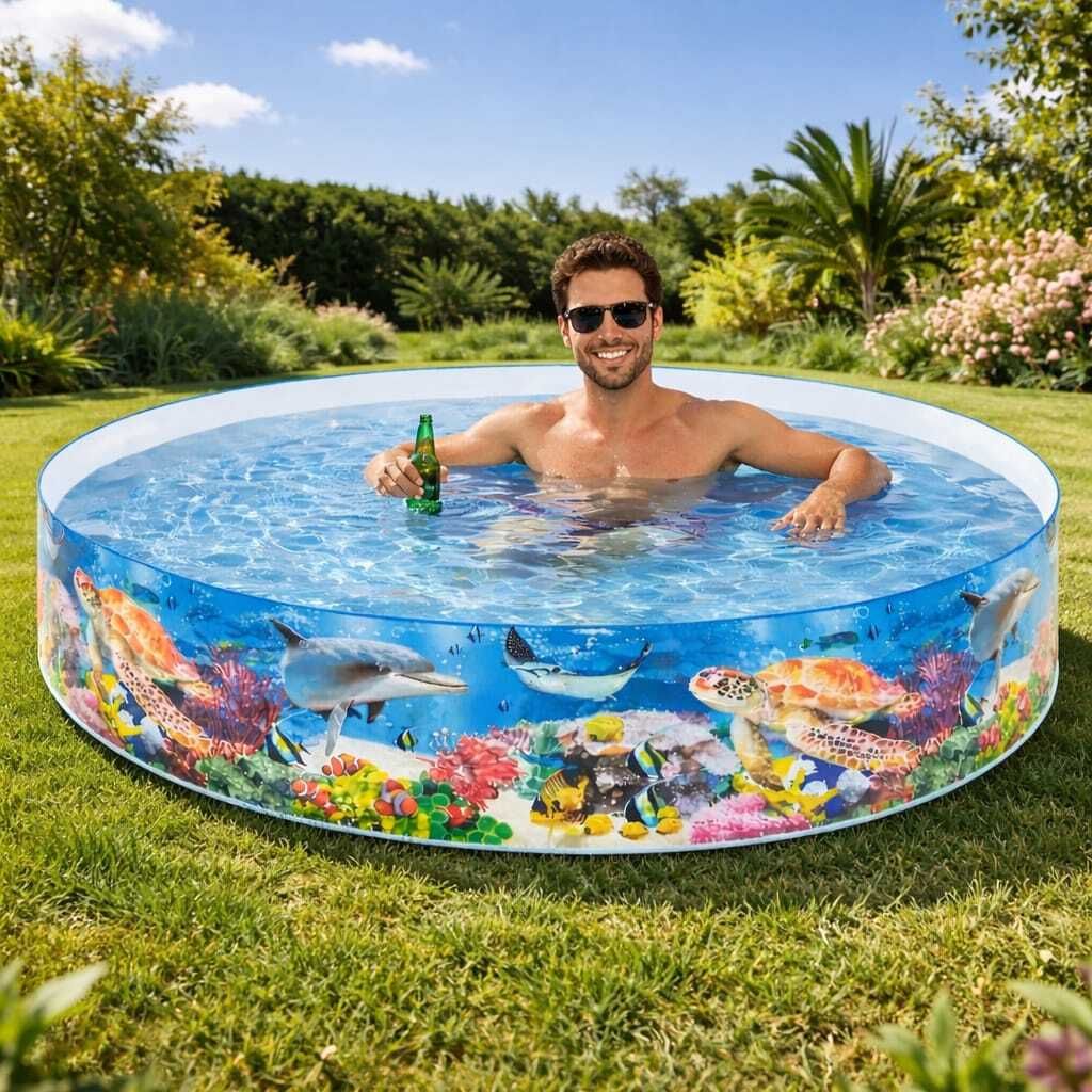 tiny tales Snapset Pool, 8 Ft Snap Set (IND*099) Water Pool Inflatable Swimming Pool-picture-15