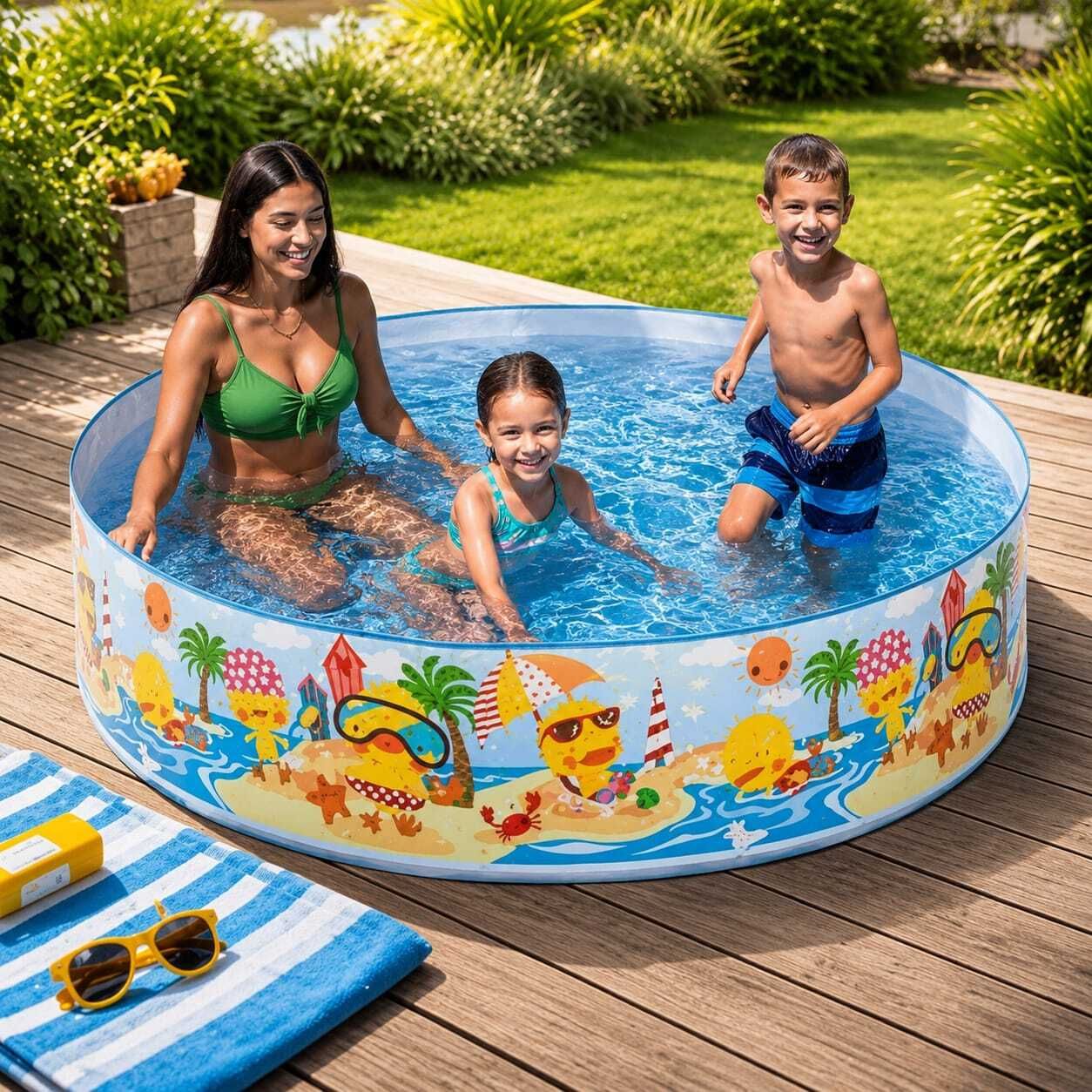intelligent 5 feet Round Swimming Pool(IND*7017) Baby Bath Tub for kids Inflatable Swimming Pool-picture-37