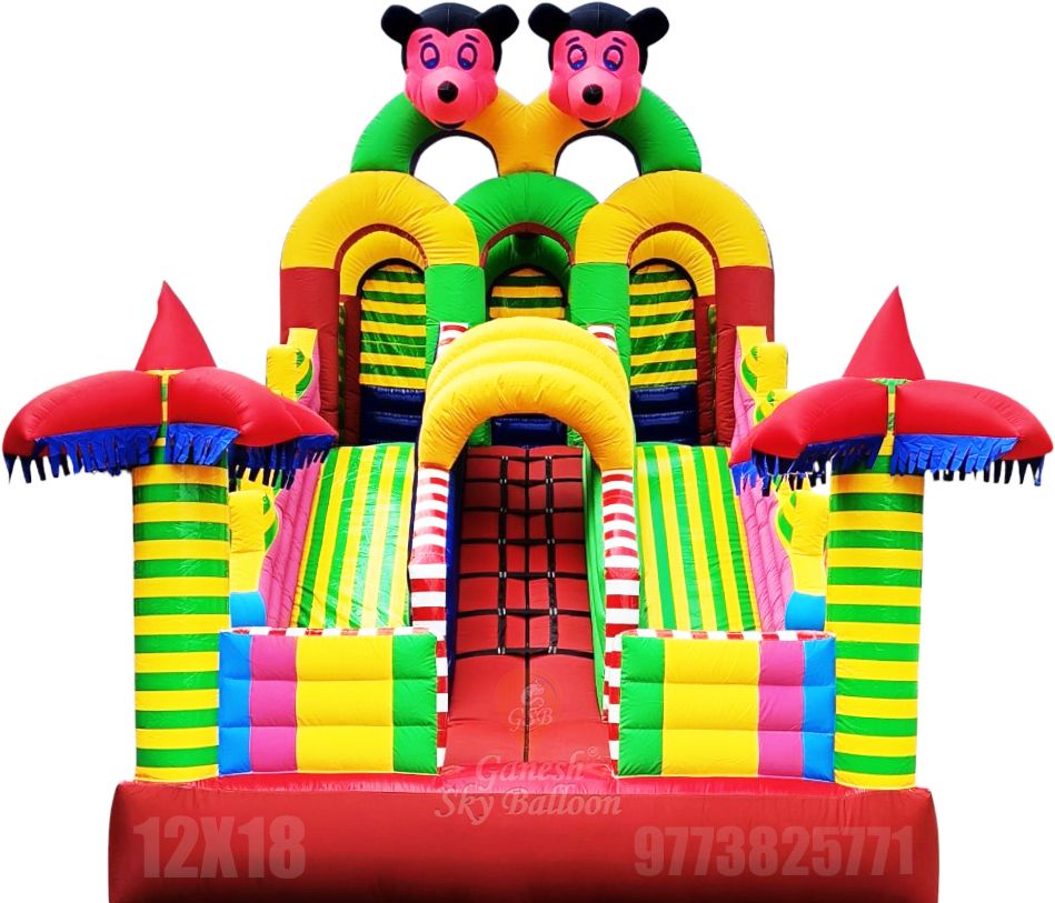 Inflatable Slide Bouncy ,Mickey Mouse with 12x18 Feet Size Inflatable Hoppers & Bouncer