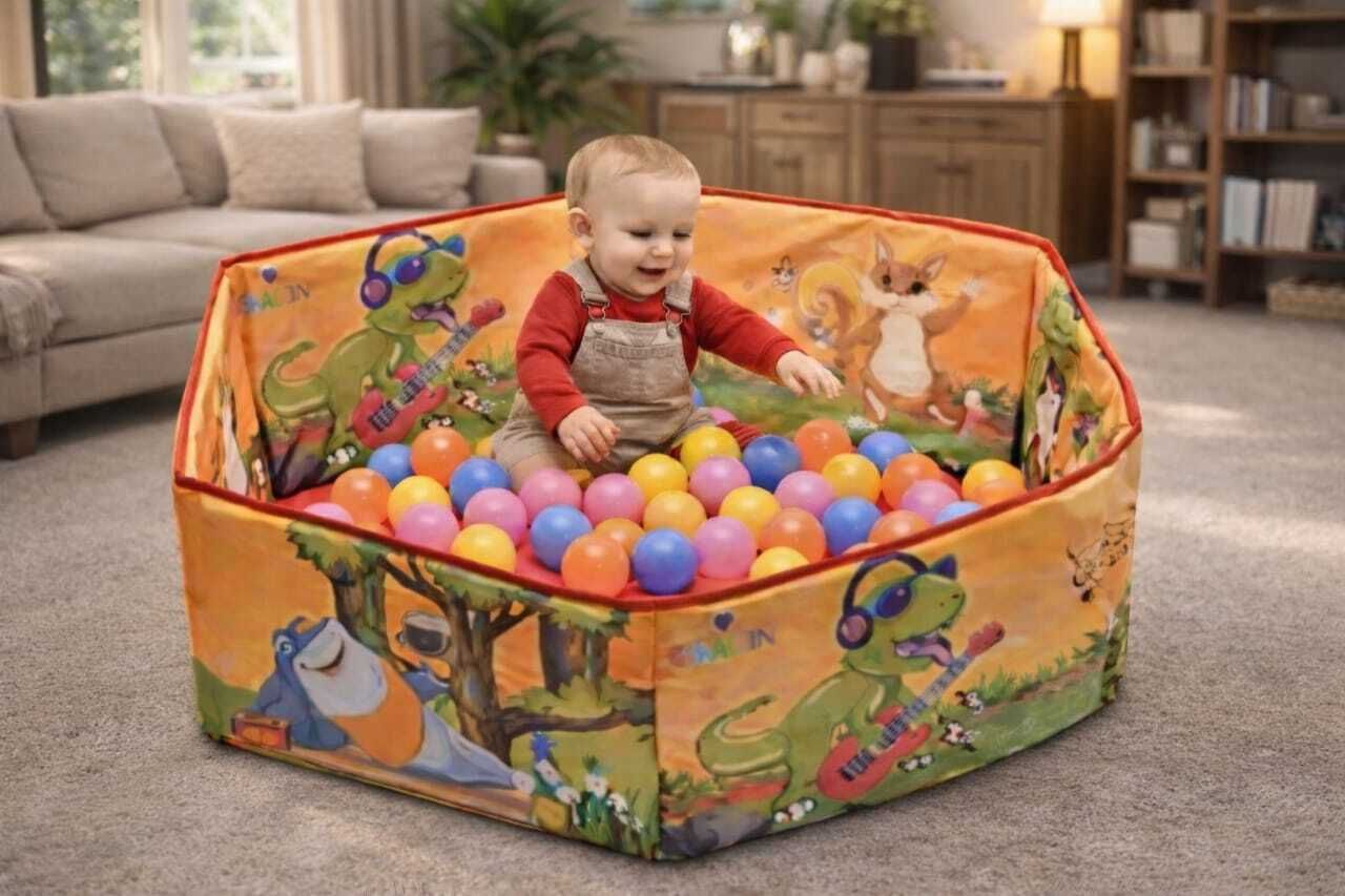 Ball Pool with 50 Colour-Full Balls(IND*7481) Kids Play Inflatable Ball Pits-image-27
