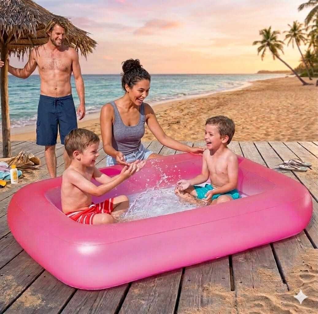 kindertales Swimming Pool for(IND*132) Kids 5.5 Feet Inflatable Swimming Pool-picture-20