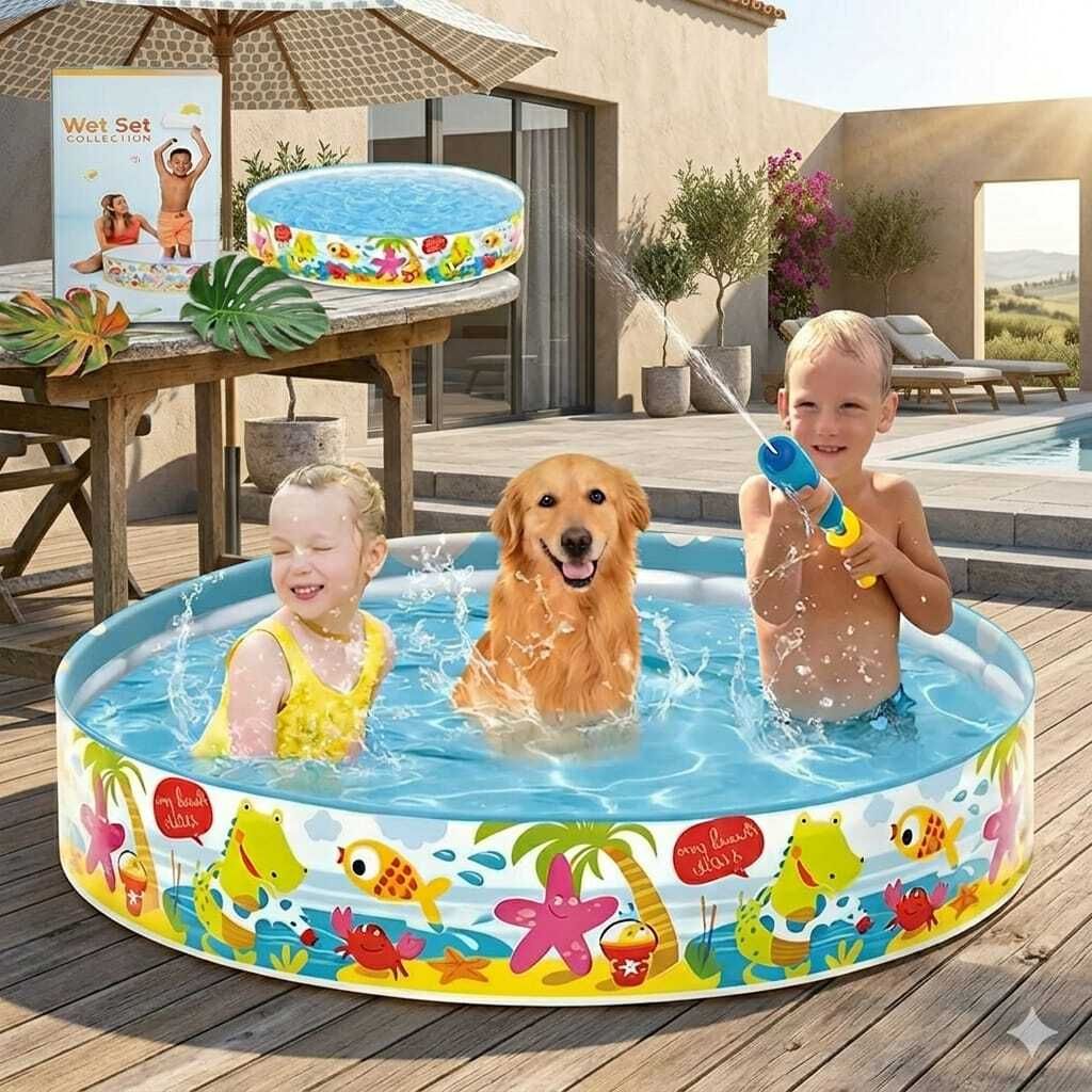 intelligent 5 feet Fun Round Swimming Pool (IND*817)Baby for kids Inflatable Swimming Pool-picture-6