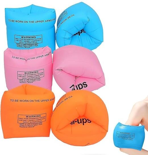 Toddler Swimming Arm Bands | Roll-Up Inflatable Floaties for Kids Pool Fun Inflatable Swimming Safety Tube-image-11