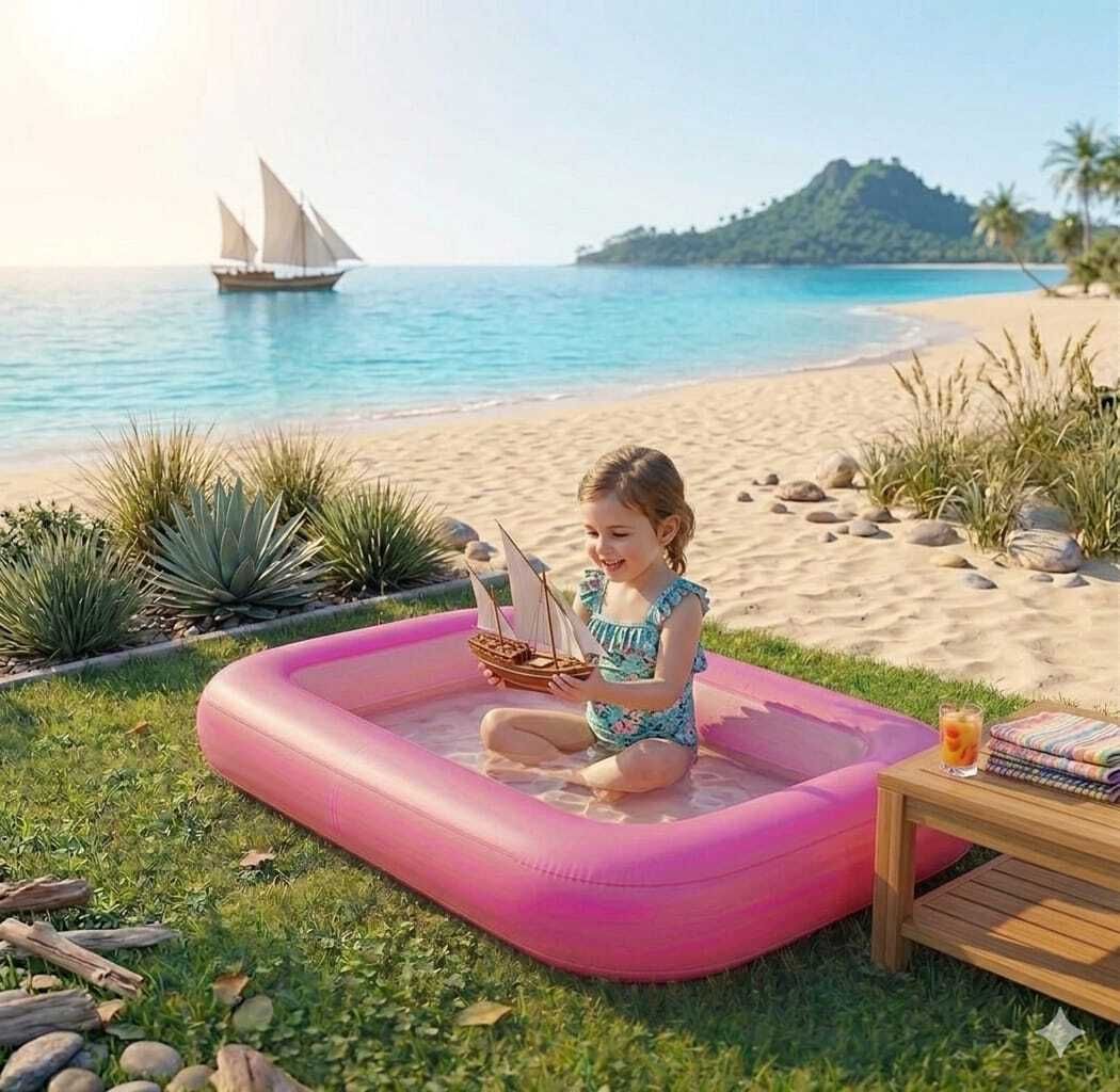 kindertales Swimming Pool for(IND*272) Kids 5.5 Feet Inflatable Swimming Pool-picture-40