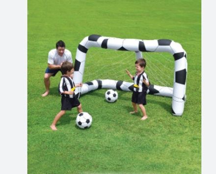 Inflatable (IND*88) Soccer Net : Sports, Fitness (Multicolor) With Free Pump Inflatable Hoppers & Bouncer-image-43