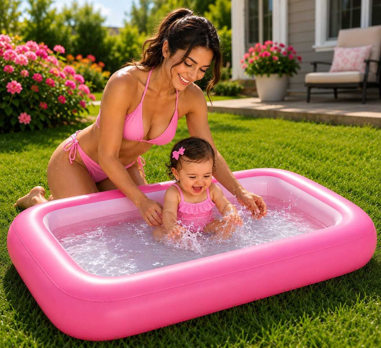 tiny tales Swimming Pool for(IND*42) Kids 5.5 Feet Inflatable Swimming Pool-picture-31